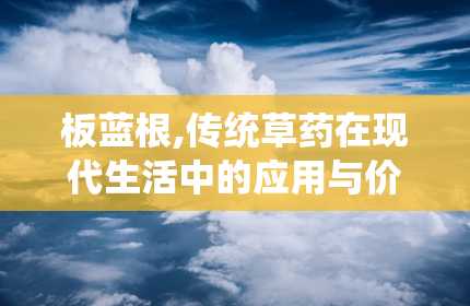 板蓝根,传统草药在现代生活中的应用与价值