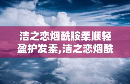 洁之恋烟酰胺柔顺轻盈护发素,洁之恋烟酰胺柔顺轻盈护发素——秀发护理新选择