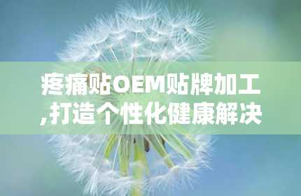 疼痛贴OEM贴牌加工,打造个性化健康解决方案