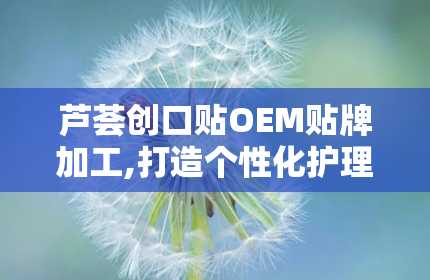 芦荟创口贴OEM贴牌加工,打造个性化护理解决方案