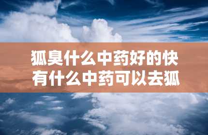 狐臭什么中药好的快 有什么中药可以去狐臭